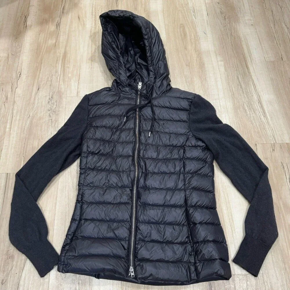 Women’s CLOSED Italian Designer Jacket Black Small S‎ Feather Blend